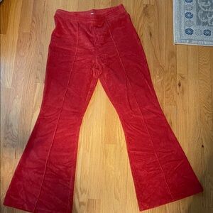 Aerie Women’s Burnt Orange Stretch Corduroy Flare Pants